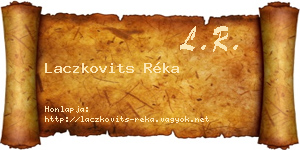 Laczkovits Réka névjegykártya