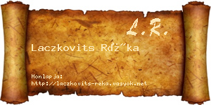 Laczkovits Réka névjegykártya